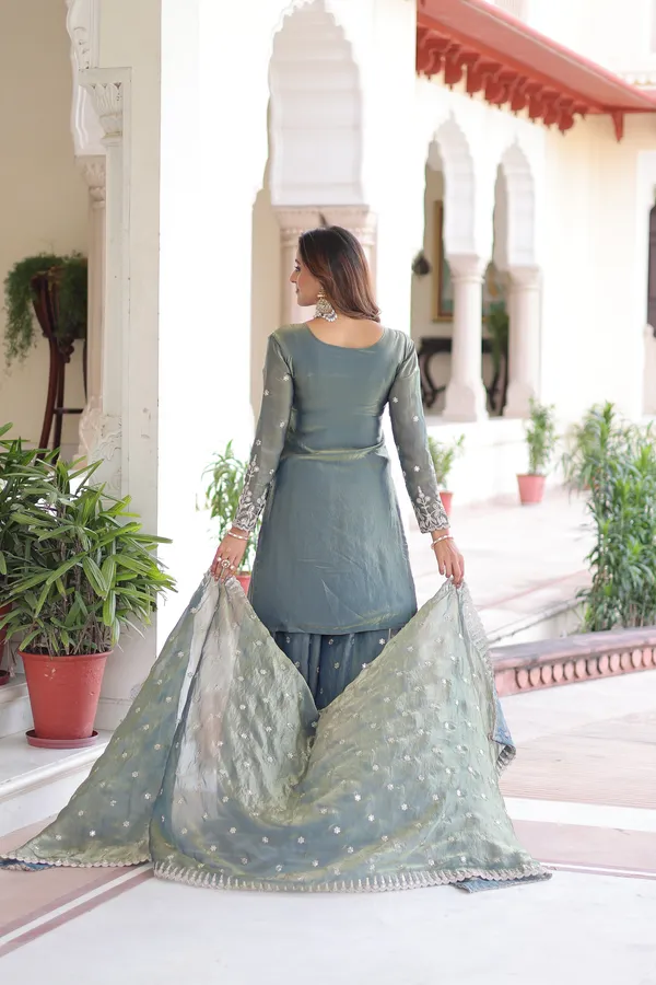 Smokey_Grey_Fendi_Silk_Coding_Sequins_Top-Sharara-Dupatta_Designer_Ensemble_For_Women