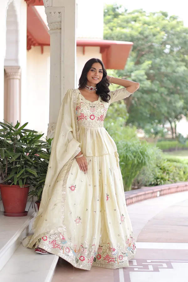 Soft_Amber_Luxury_Gold_Crush_Lehenga_Choli_With_Heavy_Embroidered_Dupatta_For_Women