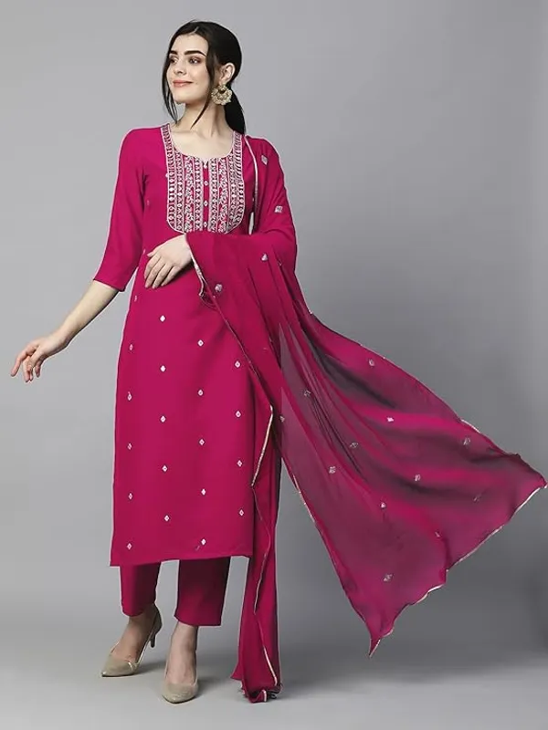 Women_Cotton_Blend_Kurti_Pant_Dupatta_Set