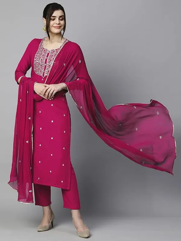Women_Cotton_Blend_Kurti_Pant_Dupatta_Set
