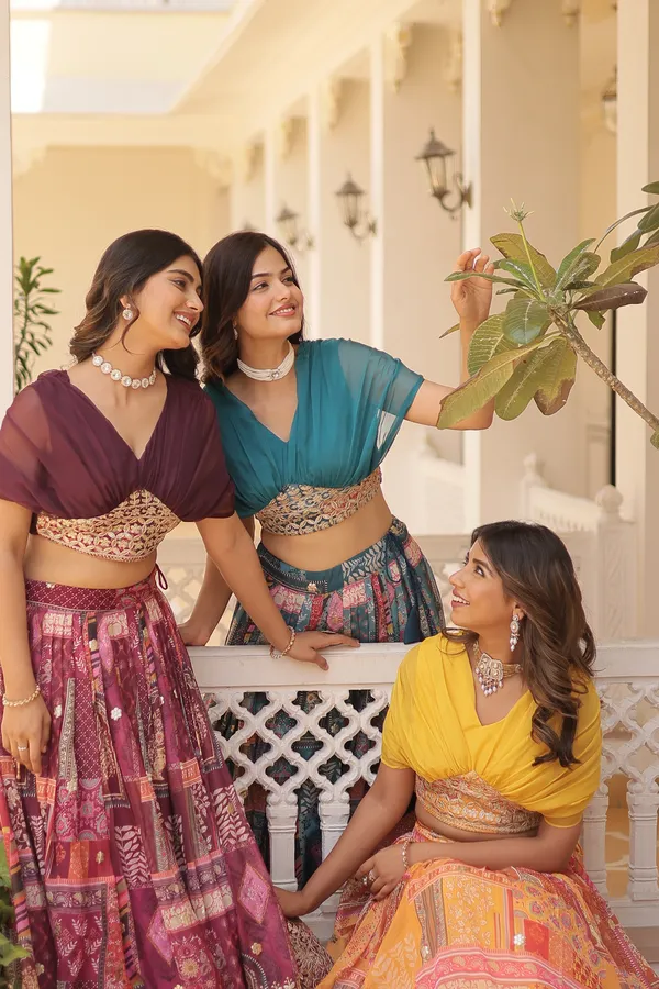 Heavy_Vichitra_Silk_Thread_&_Sequins_Lehenga_with_Embroidered_Dupatta