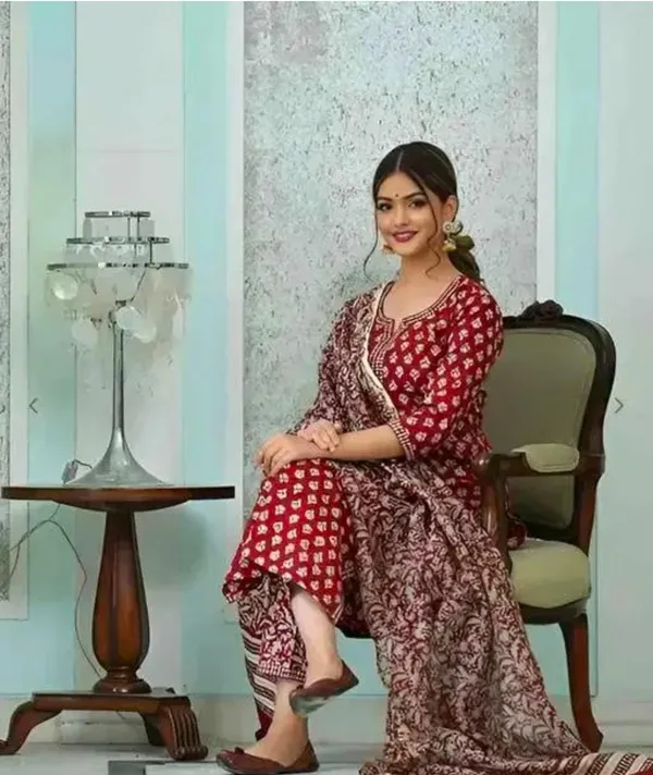 Pure_Cotton_Kurta_With_Pant_&_Dupatta