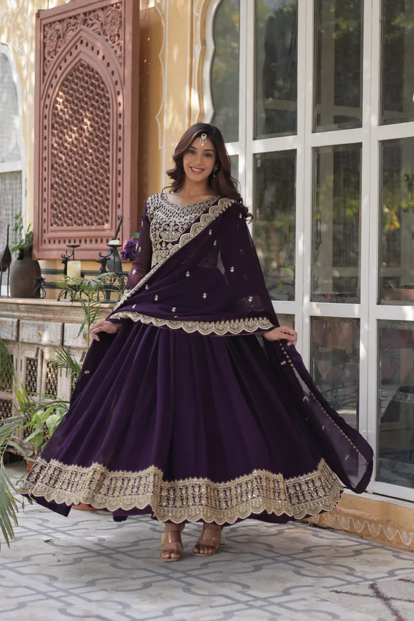 Royal_Faux_Blooming_Gown_with_Heavy_Zari_Sequins_Work_&_Lace_Border_Dupatta