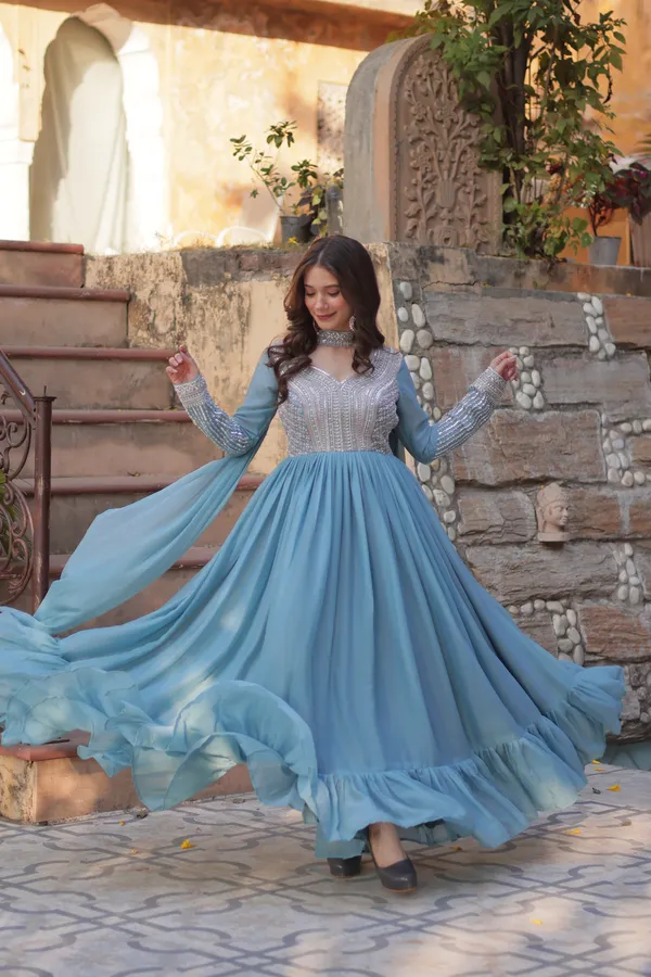 Star_Georgette_Beads_&_Sequins_Embroidered_Flared_Gown_with_Matching_Dupatta
