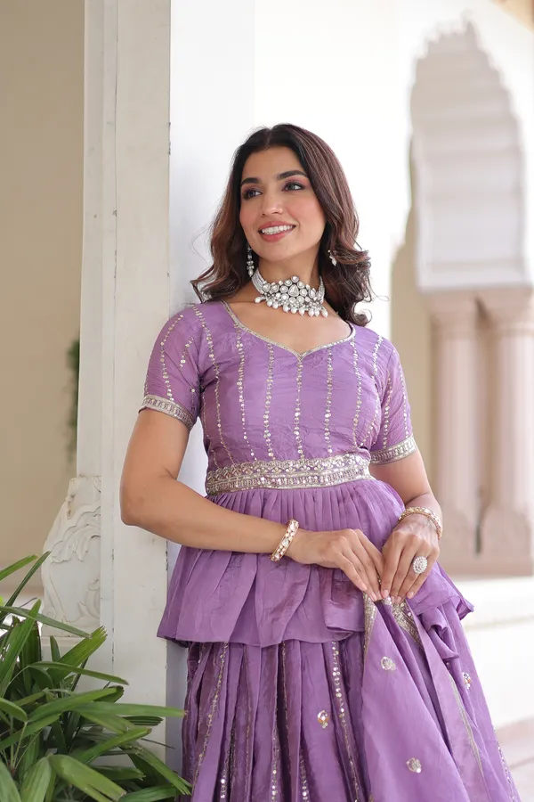 Soft_Purple_Gold_Crush_Peplum_Style_Lehenga_Choli_With_Multithread_Zari_Sequins_Work_For_Women