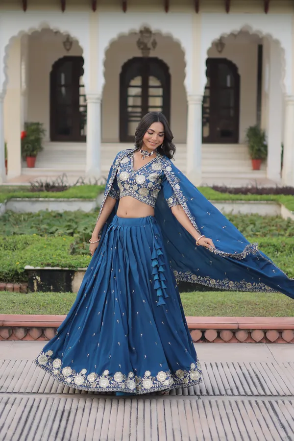 Light_Navy_Blue_Royal_Vichitra_Silk_Lehenga_Choli_With_Heavy_Embroidery_&_Lace_Dupatta_For_Women
