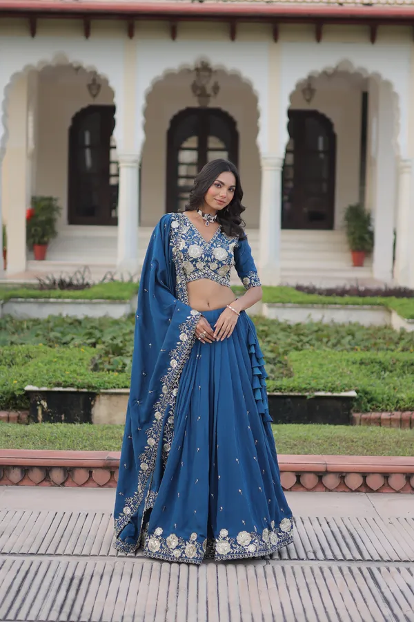 Light_Navy_Blue_Royal_Vichitra_Silk_Lehenga_Choli_With_Heavy_Embroidery_&_Lace_Dupatta_For_Women