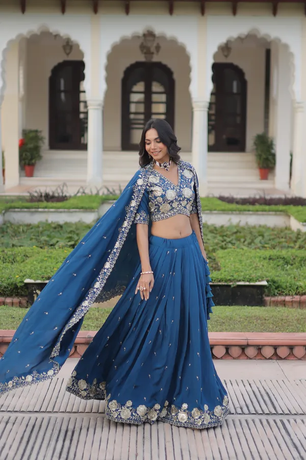 Light_Navy_Blue_Royal_Vichitra_Silk_Lehenga_Choli_With_Heavy_Embroidery_&_Lace_Dupatta_For_Women