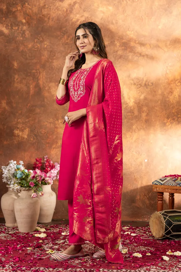 Handcrafted_Marina_Cotton_Straight_Kurti_Set_with_Embroidered_Pant_&_Dupatta