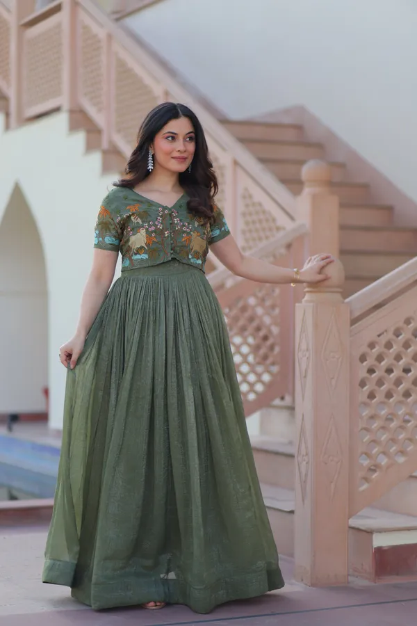 Vampire_Chinnon_Silk_Embroidered_Festive_Gown_With_Sequins_Work_&_Dupatta_For_Women