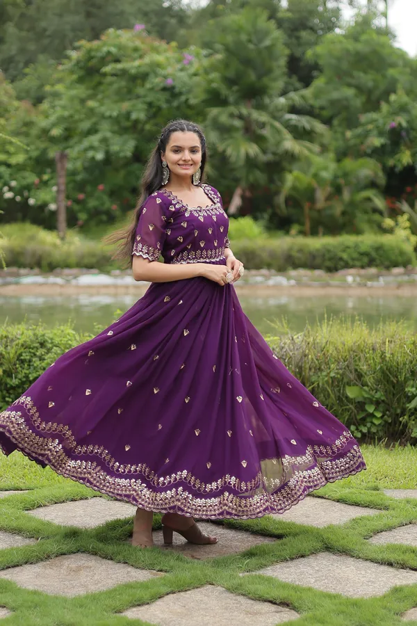 Purple_Luxury_Faux_Blooming_Zari-Thread_&_Sequins_Embroidered_Party_Wear_Gown_For_Women