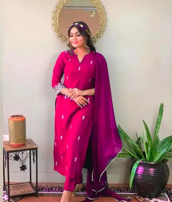 Women_Embroidery_Straight_Kurta_With_Matching_Pant_and_Dupatta_Set_For_Girls_And_Women