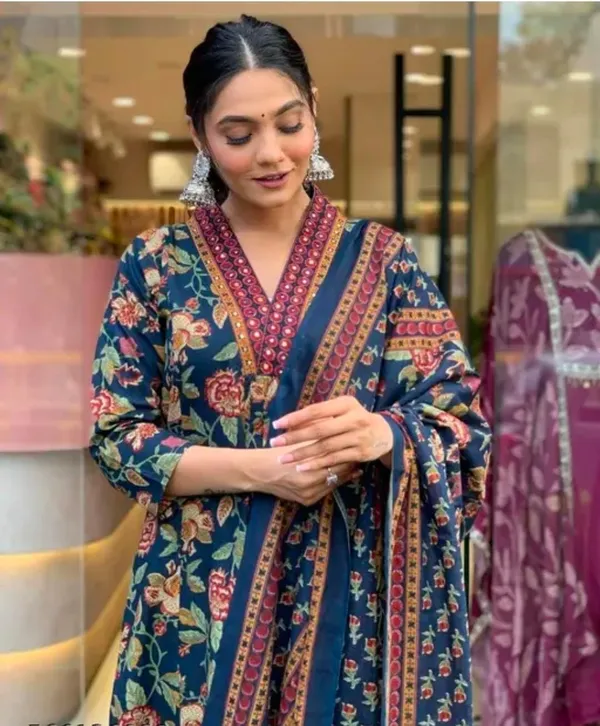 Women's_Rayon_Blend_Printed_Kurta_With_Palazzo_&_Dupatta