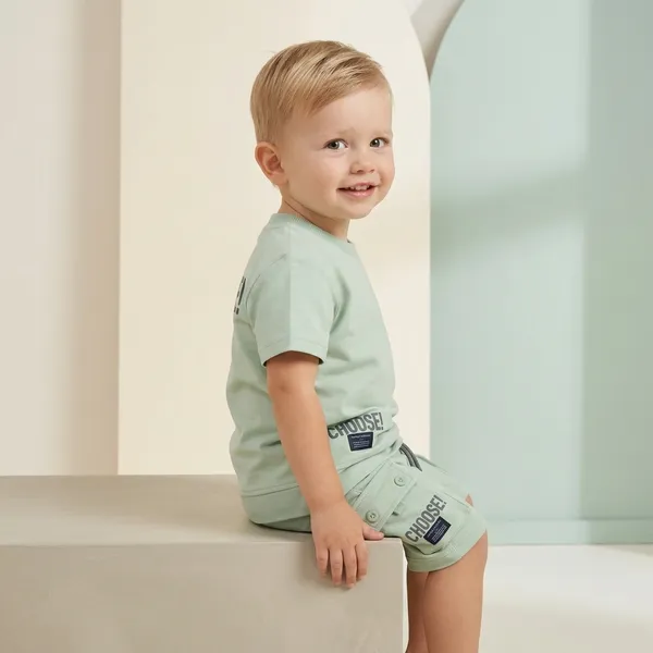 Mint_Green_Cotton_Crab_Print_T-Shirt_And_Shorts_Set_For_Boys