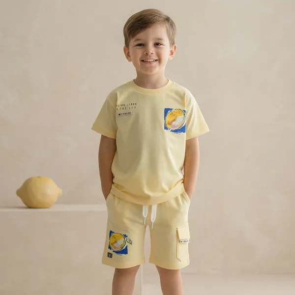 Yellow_Cotton_Lemon_Print_T-Shirt_And_Shorts_Set_For_Boys