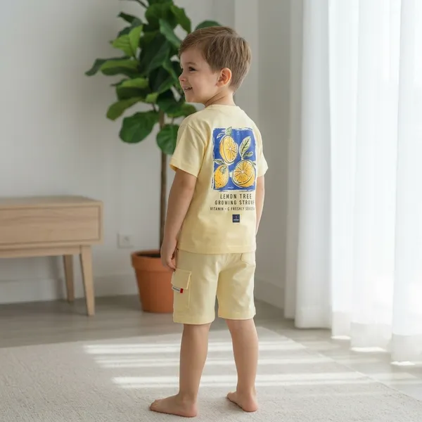 Yellow_Cotton_Lemon_Print_T-Shirt_And_Shorts_Set_For_Boys