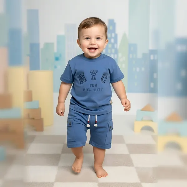 Blue_Cotton_Printed_T-Shirt_And_Shorts_Set_For_Boys