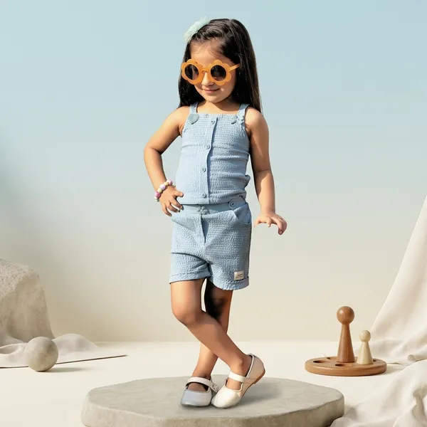 Blue_Cotton_Smocked_Top_And_Shorts_Set_For_Girls