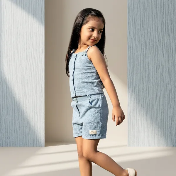 Blue_Cotton_Smocked_Top_And_Shorts_Set_For_Girls