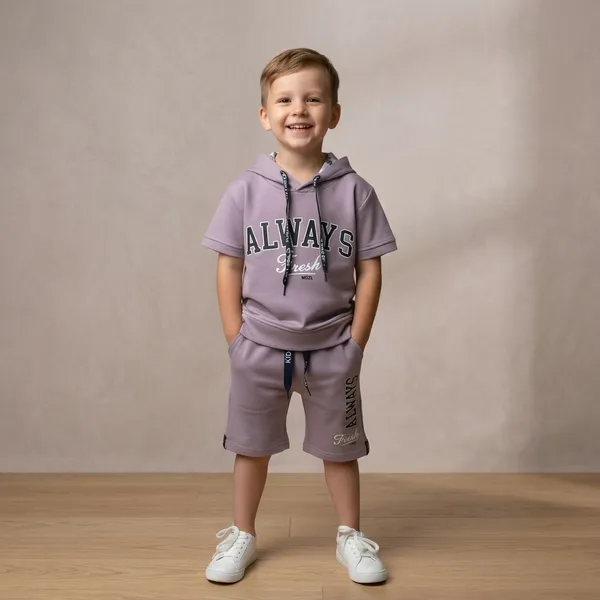 Purple_Cotton_Relaxed_Hooded_T-Shirt_And_Shorts_Set_For_Boys