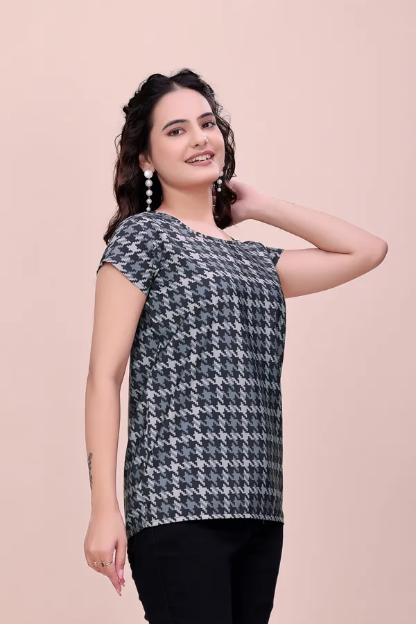Black_The_Noir_Geo_Sophisticated_Short-Sleeve_Top_Tunic_For_Women