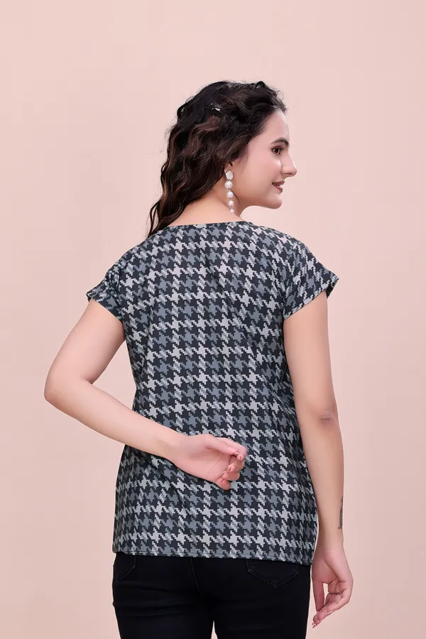 Black_The_Noir_Geo_Sophisticated_Short-Sleeve_Top_Tunic_For_Women
