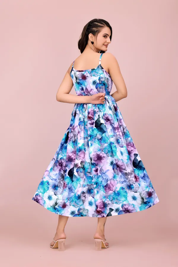 Light_Blue_and_Purple_Floral_Print_Rayon_Dress_with_Adjustable_Straps_Western_Gown_For_Women