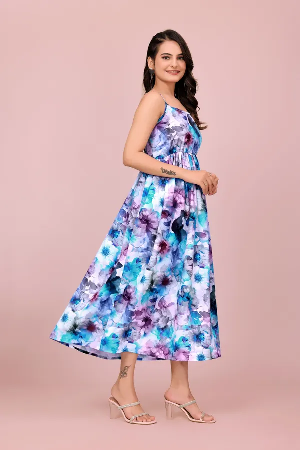 Light_Blue_and_Purple_Floral_Print_Rayon_Dress_with_Adjustable_Straps_Western_Gown_For_Women