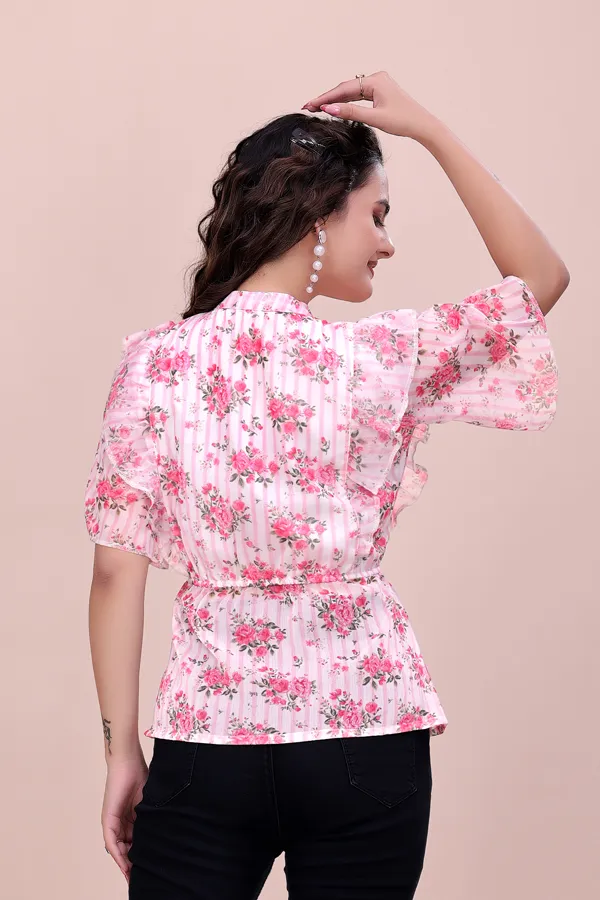 PINK_Blushing_Bloom_The_Premium_Sheer_Chiffon_Top_Tunic_For_Women