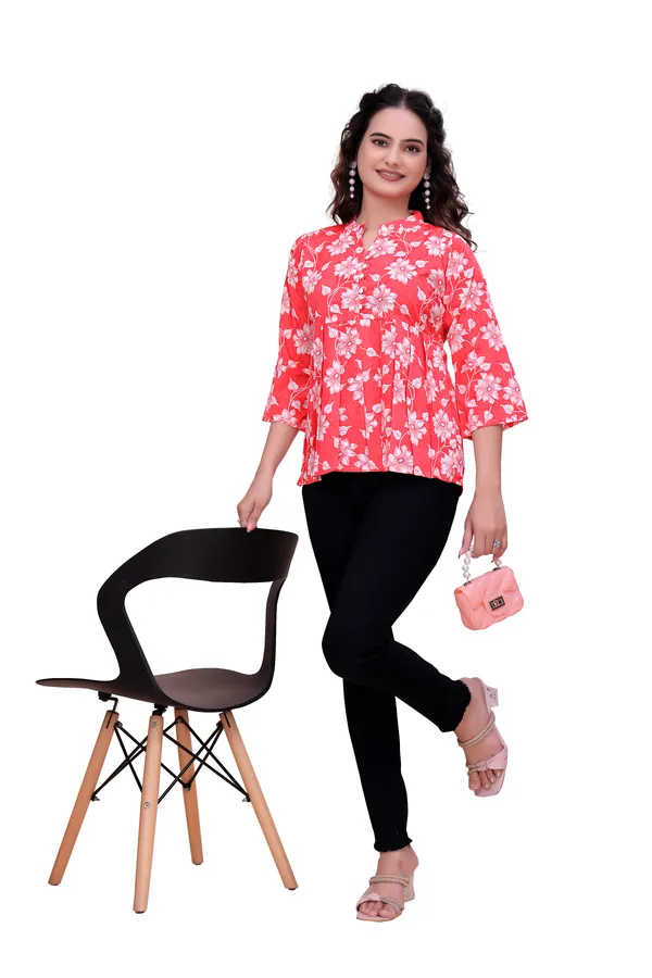 Red_The_Modern_Meadow_Notched-Collar_Top_Tunic_For_Women
