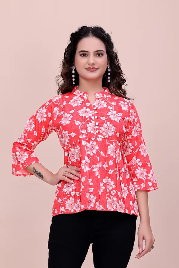 Red_The_Modern_Meadow_Notched-Collar_Top_Tunic_For_Women