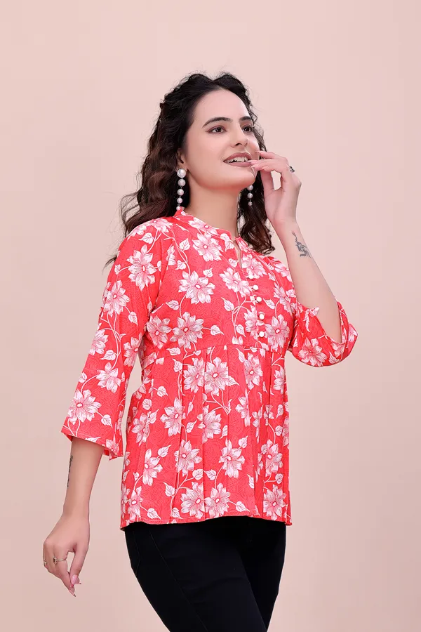 Red_The_Modern_Meadow_Notched-Collar_Top_Tunic_For_Women