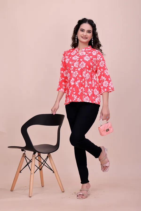 Red_The_Modern_Meadow_Notched-Collar_Top_Tunic_For_Women