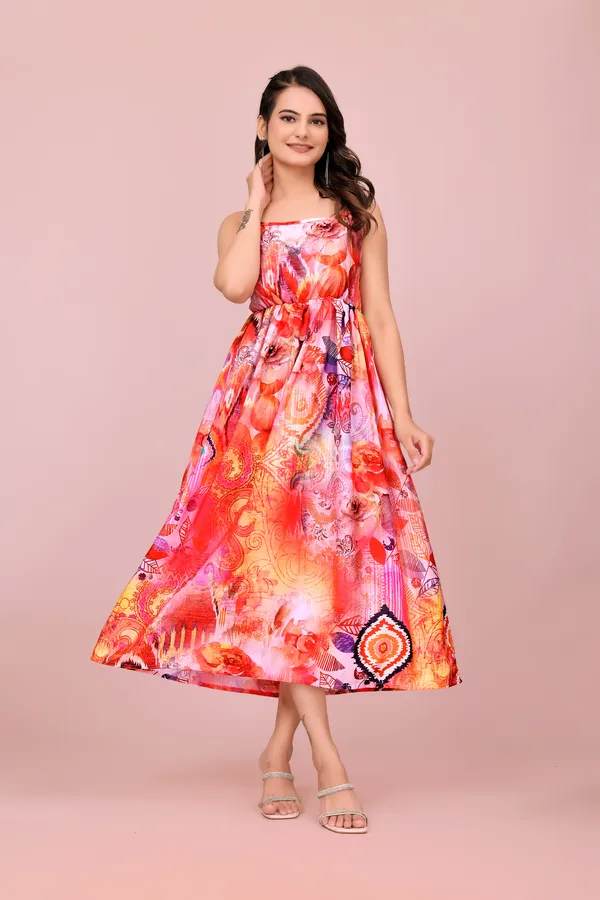 Red_Crimson_and_Amber_Floral_Print_Rayon_Dress_with_Adjustable_Straps_Western_Gown_For_Women