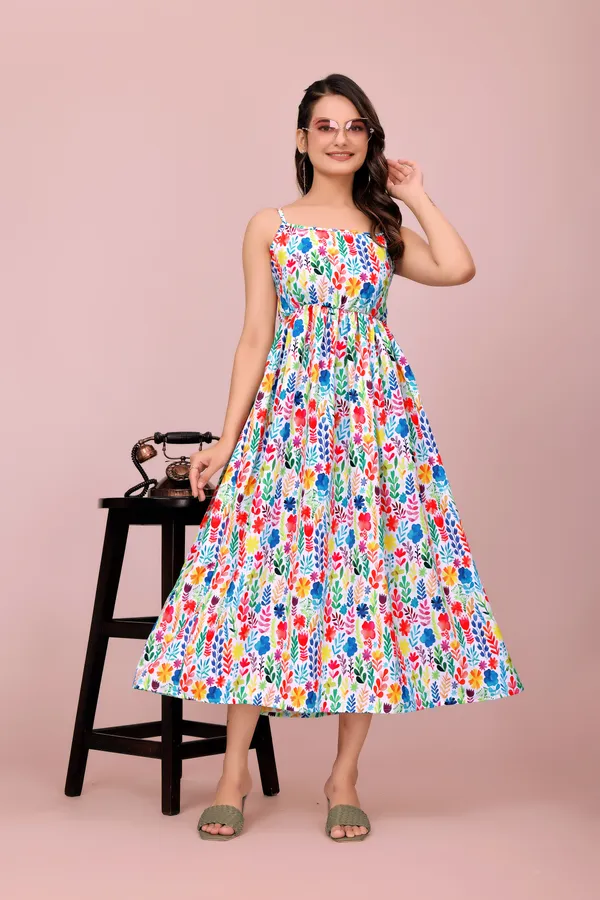 Multicolor_Wildflower_Flare_Dress_with_Adjustable_Straps_Western_Gown_For_Women