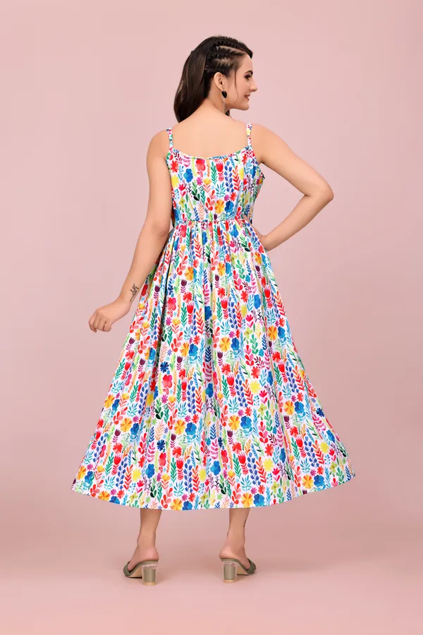 Multicolor_Wildflower_Flare_Dress_with_Adjustable_Straps_Western_Gown_For_Women