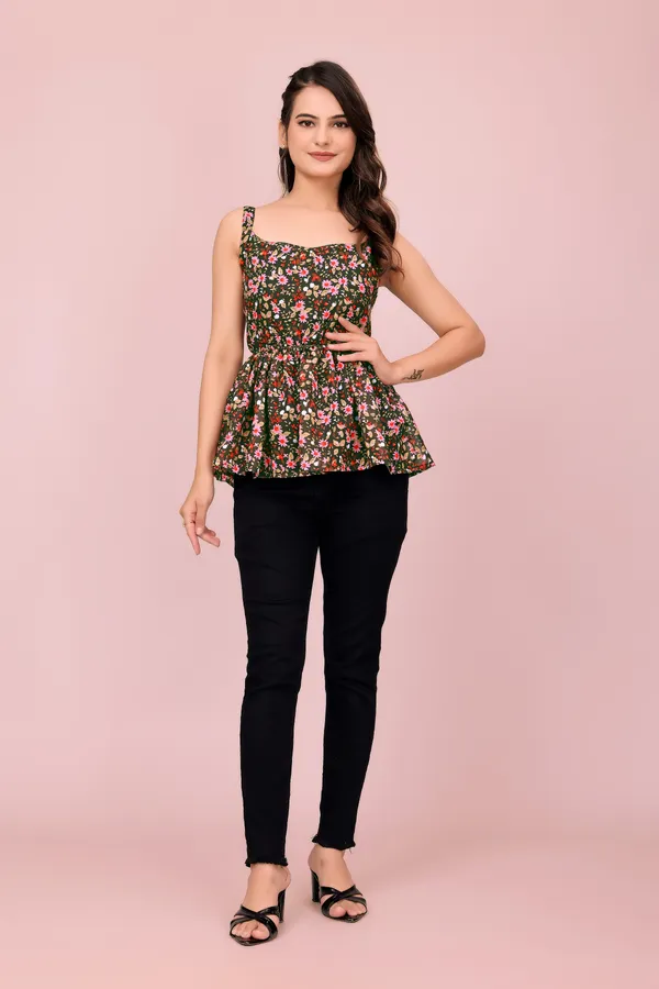 Brown_The_Emerald_Petal_High-Definition_Peplum_Top_Tunic_For_Women