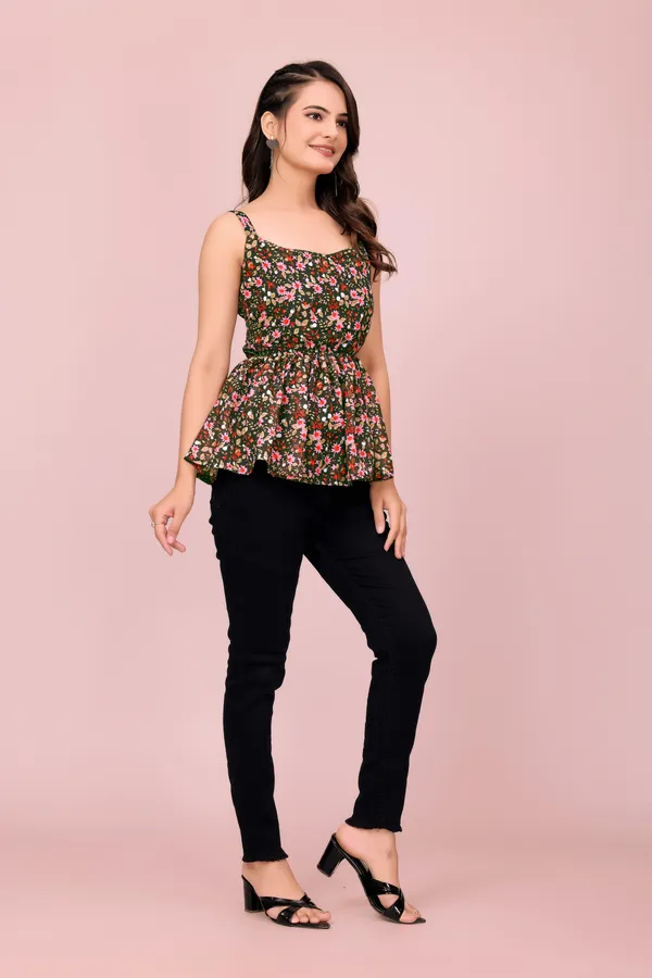 Brown_The_Emerald_Petal_High-Definition_Peplum_Top_Tunic_For_Women