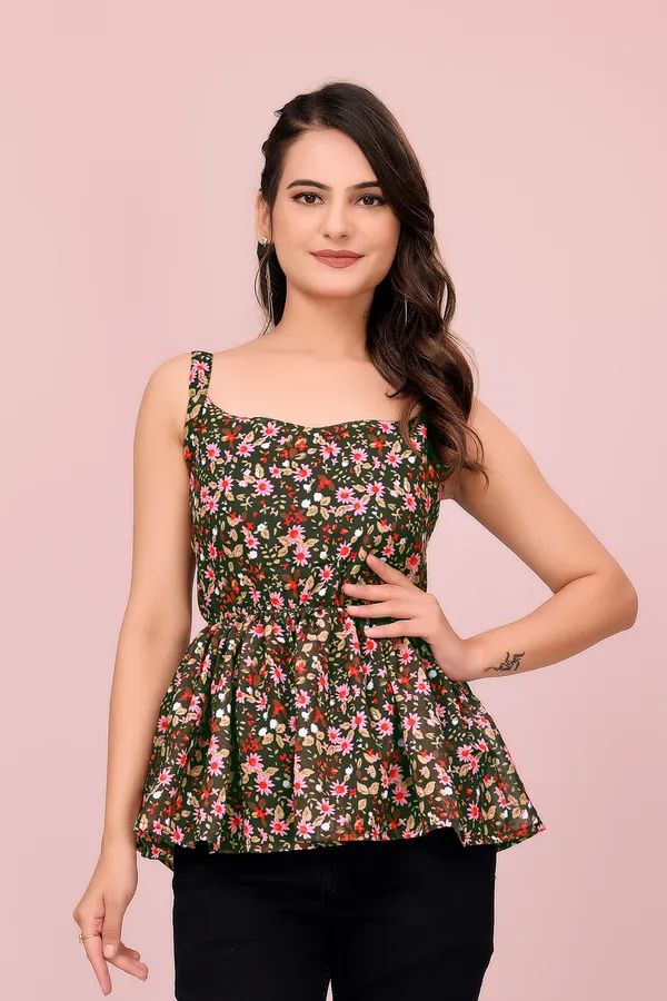 Brown_The_Emerald_Petal_High-Definition_Peplum_Top_Tunic_For_Women