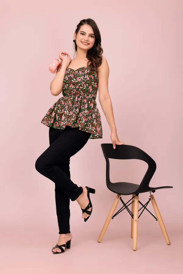 Brown_The_Emerald_Petal_High-Definition_Peplum_Top_Tunic_For_Women