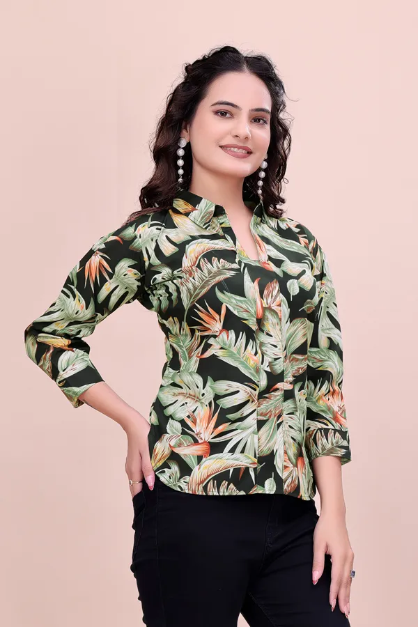 Black_The_Daily_Tropic_Breathable_Rayon_Leaf-Print_Top_Tunic_For_Women