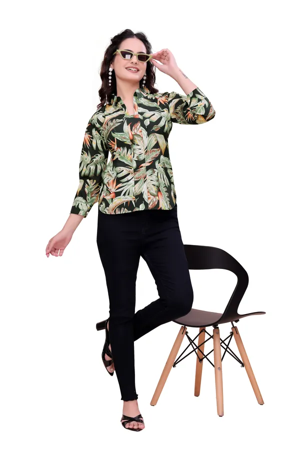 Black_The_Daily_Tropic_Breathable_Rayon_Leaf-Print_Top_Tunic_For_Women