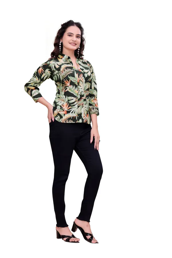 Black_The_Daily_Tropic_Breathable_Rayon_Leaf-Print_Top_Tunic_For_Women