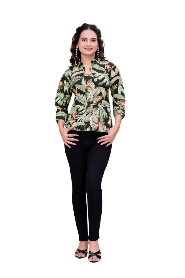 Black_The_Daily_Tropic_Breathable_Rayon_Leaf-Print_Top_Tunic_For_Women