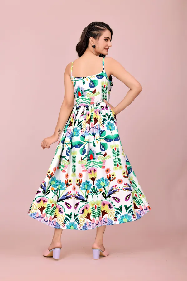 Green_Vibrant__Botanical_Flare_Dress_Western_Gown_For_Women