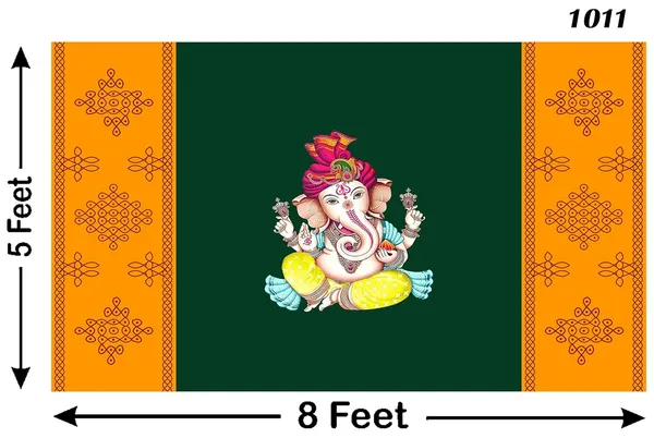 Multicolour_Polyester_Ganeshji_Backdrop_Wedding_Housewarming_Indian_5Feet_Cloth_For_Festival_/_Pooja_|_5*8