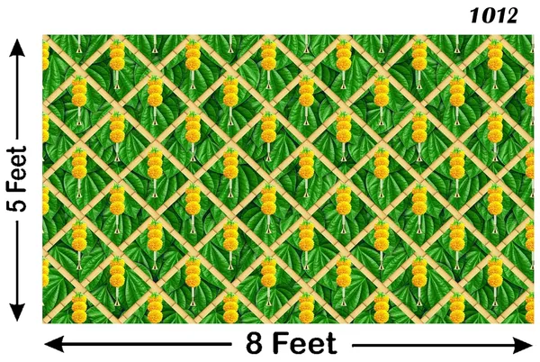 Multicolour_Polyester_Marigold_Flower_Betel_Leaf_Backdrop_Cloth_For_Festival_/_Pooja_|_5*8