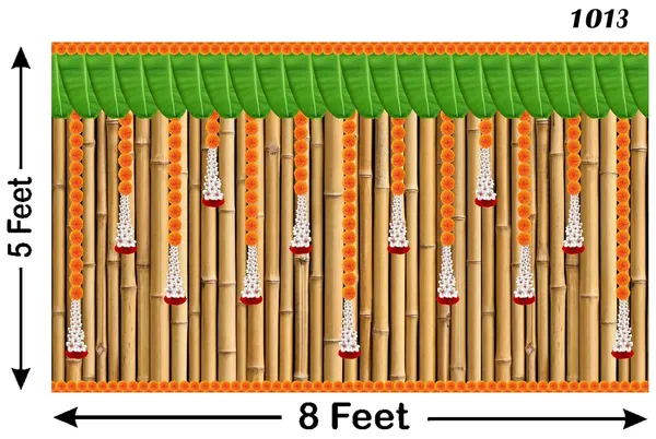 Multicolour_Polyester_Marigold_Flower_Hanging_Banana_Leaf_Backdrop_Cloth_For_Festival_/_Pooja_|_5*8
