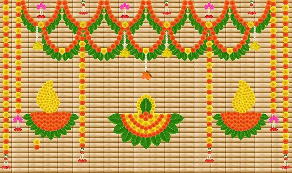 Multicolour_Polyester_Marigold_Flower_Hanging_Leaf_Diya_Backdrop_Cloth_For_Festival_/_Pooja_|_5*8