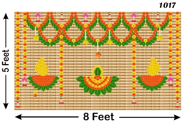 Multicolour_Polyester_Marigold_Flower_Hanging_Leaf_Diya_Backdrop_Cloth_For_Festival_/_Pooja_|_5*8